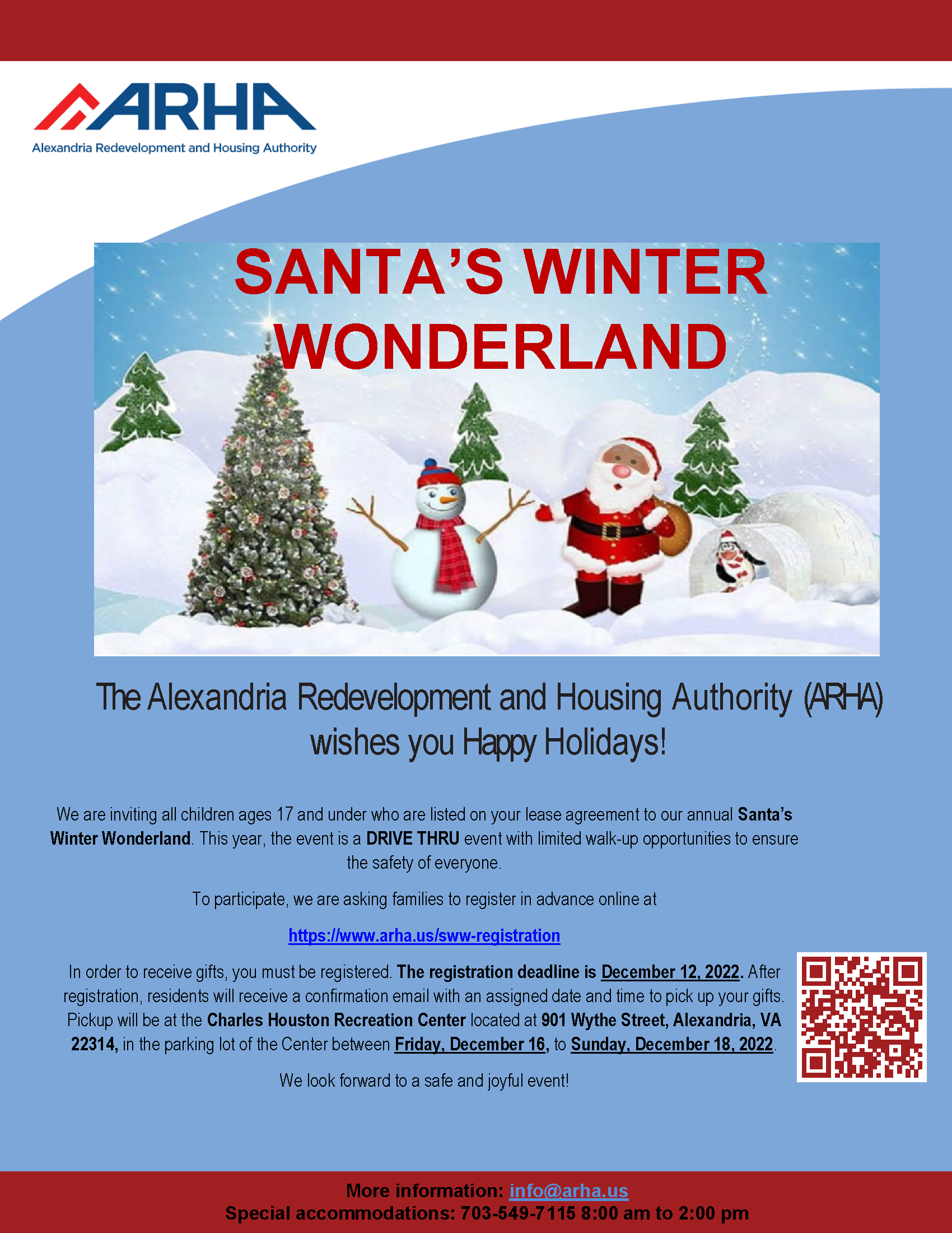 Registration Available for Santa's Winter Wonderland 2022! | Alexandria